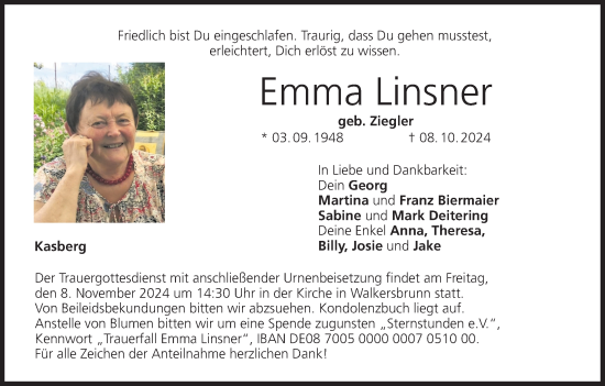 Anzeige von Emma Linsner von MGO