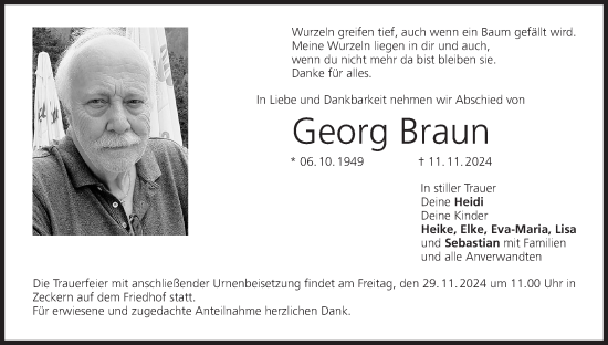 Anzeige von Georg Braun von MGO