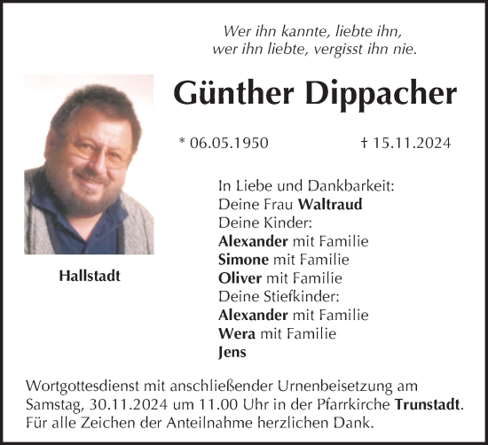 Anzeige von Günther Dippacher von MGO