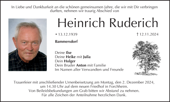 Anzeige von Heinrich Ruderich von MGO