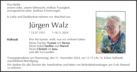 Anzeige von Jürgen Walz von MGO