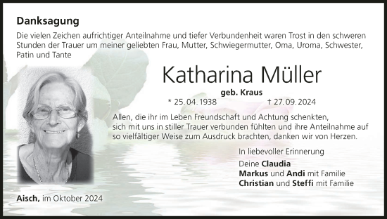 Anzeige von Katharina Müller von MGO