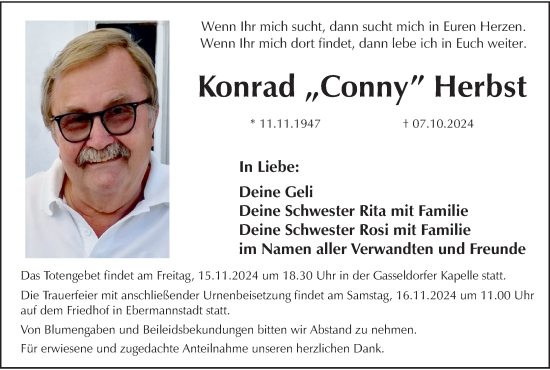 Anzeige von Konrad Herbst von MGO