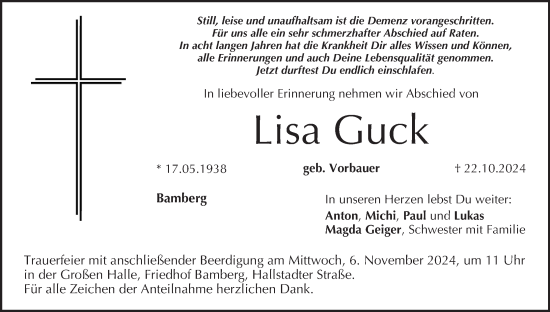 Anzeige von Lisa Guck von MGO