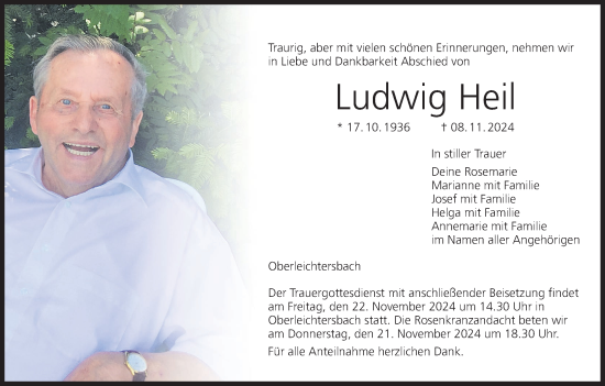 Anzeige von Ludwig Heil von MGO