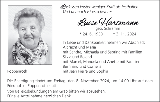 Anzeige von Luise Hartmann von MGO