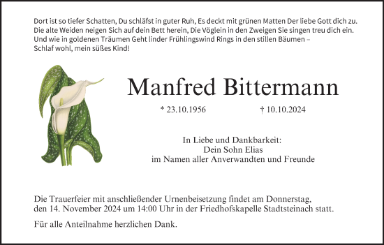 Anzeige von Manfred Bittermann von MGO