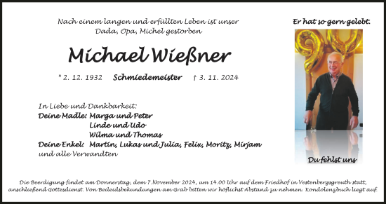 Anzeige von Michael Wießner von MGO