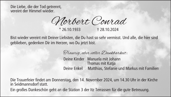 Anzeige von Norbert Conrad von MGO