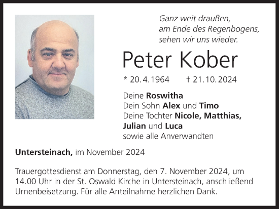 Anzeige von Peter Kober von MGO