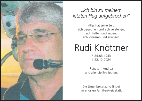 Anzeige von Rudi Küttner von MGO