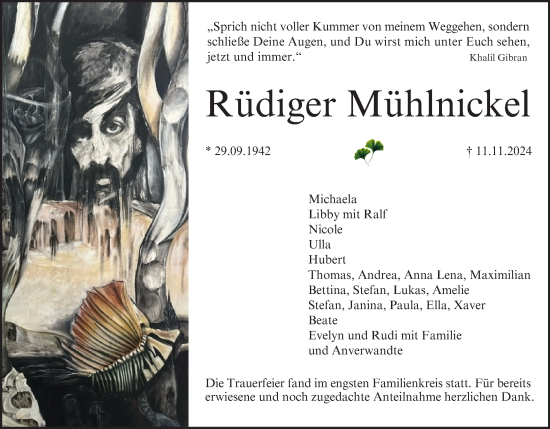 Anzeige von Rüdiger Mühlnickel von MGO