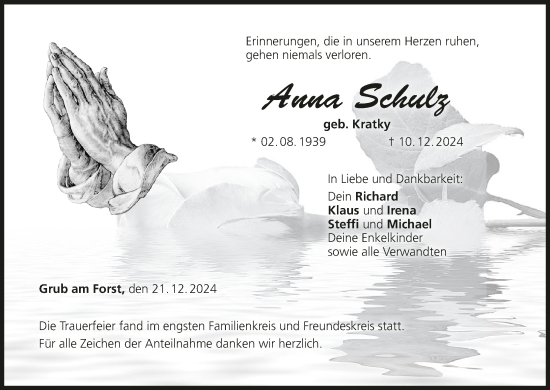 Anzeige von Anna Schulz von MGO