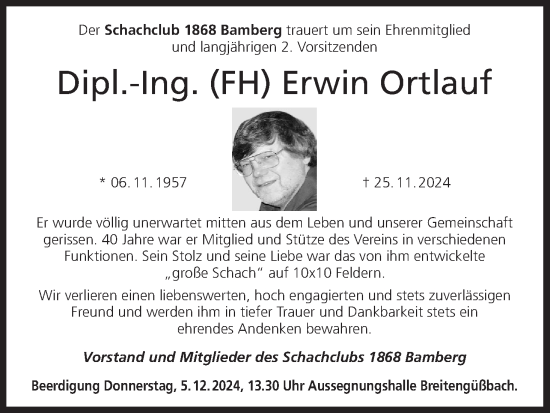 Anzeige von Erwin Ortlauf von MGO