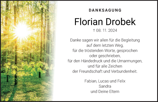 Anzeige von Florian Drobek von MGO