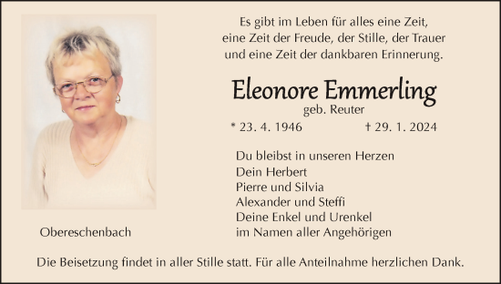 Anzeige von Eleonore Emmerling von MGO