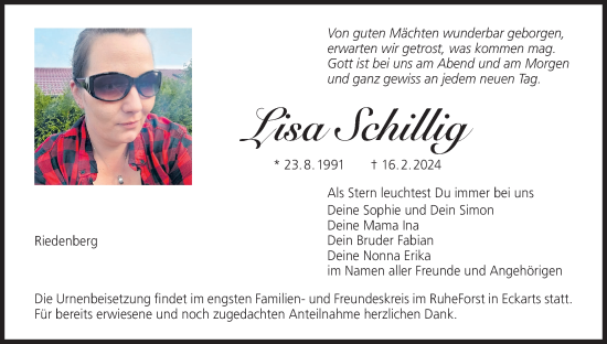 Anzeige von Lisa Schillig von MGO