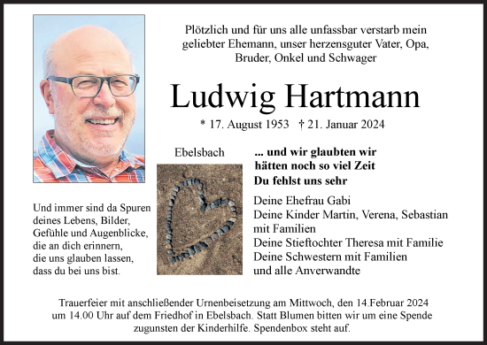 Anzeige von Ludwig Hartmann von MGO