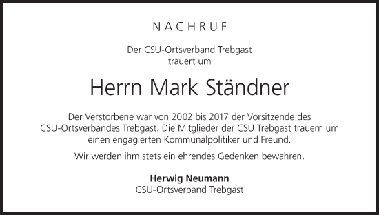 Anzeige von Mark Ständner von MGO