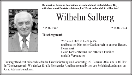 Anzeige von Wilhelm Salberg von MGO