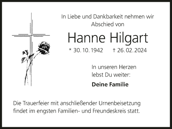 Anzeige von Hanne Hilgart von MGO
