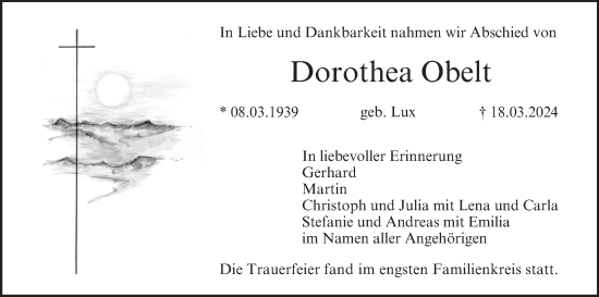 Anzeige von Dorothea Obelt von MGO