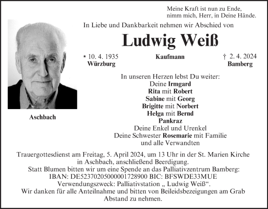 Anzeige von Ludwig Weiß von MGO