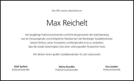 Anzeige von Max Reichelt von MGO