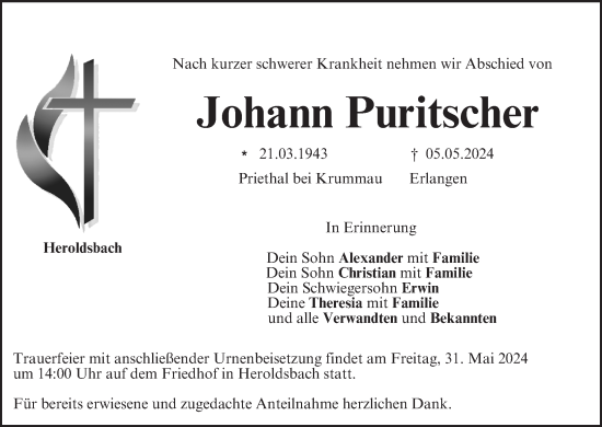 Anzeige von Johann Puritscher von MGO