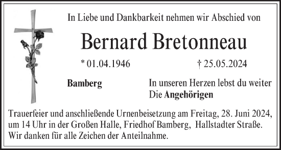 Anzeige von Bernard Bretonneau von MGO