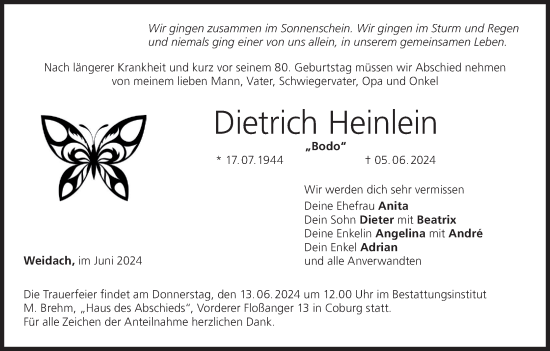 Anzeige von Dietrich Heinlein von MGO