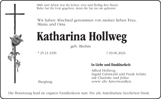 Anzeige von Katharina Hollweg von MGO