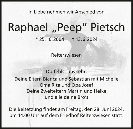 Anzeige von Raphael Pietsch von MGO