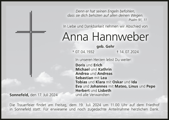 Anzeige von Anna Hannweber von MGO