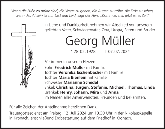 Anzeige von Georg Müller von MGO