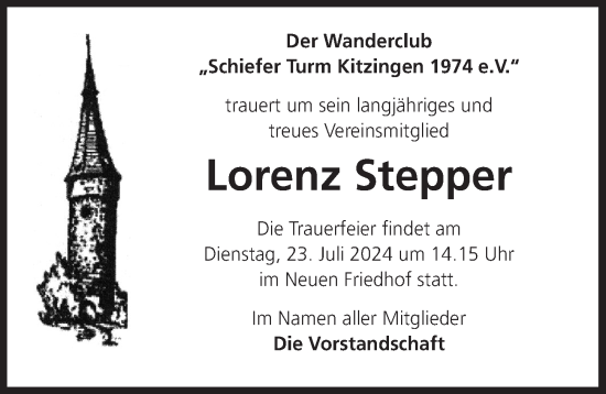 Anzeige von Lorenz Stepper von MGO