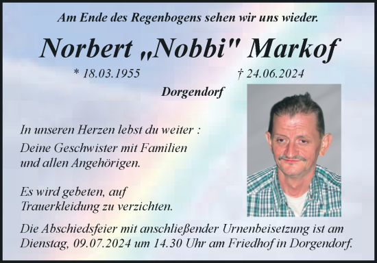 Anzeige von Norbert Markof von MGO