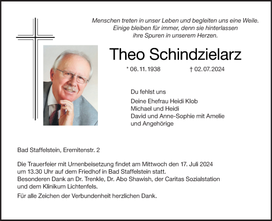 Anzeige von Theo Schindzielarz von MGO