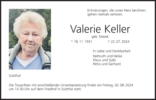 Anzeige von Valerie Keller von MGO