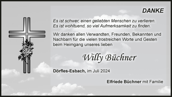 Anzeige von Willy Büchner von MGO