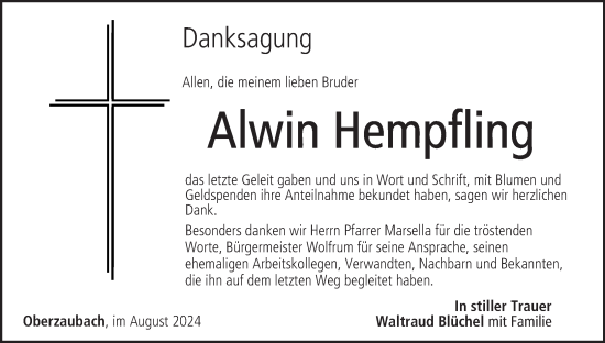 Anzeige von Alwin Hempfling von MGO