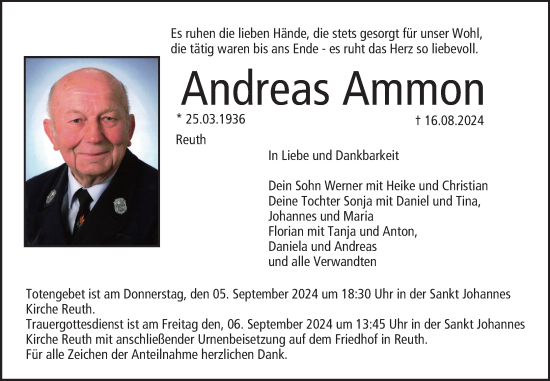 Anzeige von Andreas Ammon von MGO