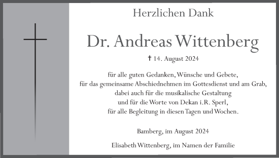 Anzeige von Andreas Wittenberg von MGO