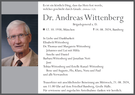 Anzeige von Andreas Wittenberg von MGO