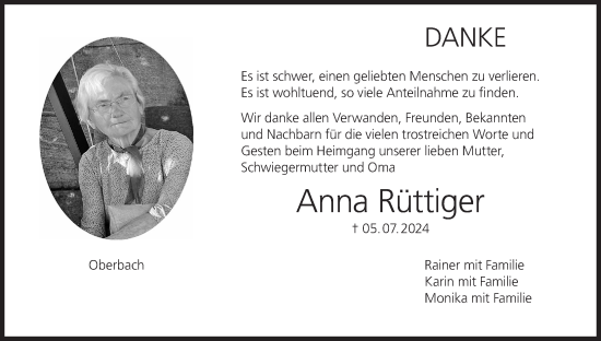 Anzeige von Anna Rüttiger von MGO