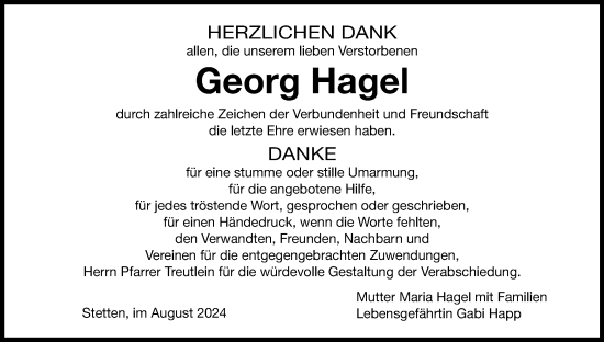 Anzeige von Georg Hagel von MGO