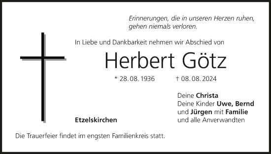 Anzeige von Herbert Götz von MGO