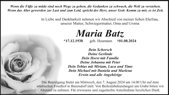 Anzeige von Maria Batz von MGO