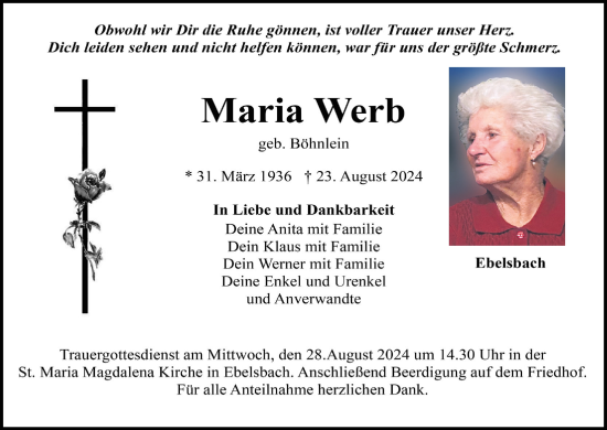 Anzeige von Maria Werb von MGO