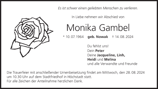 Anzeige von Monika Gambel von MGO